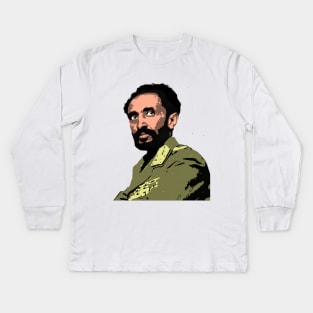 Haile Selassie Kids Long Sleeve T-Shirt